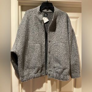 Zara NWOT textured bomber jacket 5070/158/803 M-L